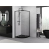 Mexen Exo-S halbkreisförmige Schiebeduschkabine 90 x 90 cm, transparent, schwarz - 8131-090-090-70-00