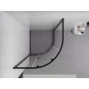 Mexen Exo-S Halbrunde Duschkabine zum Schieben 100 x 100 cm, transparent, schwarz - 8131-100-100-70-00