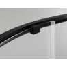 Mexen Exo asymmetrische halbrunde Duschkabine 120 x 90 cm, transparent, schwarz - 8131-120-090-70-00
