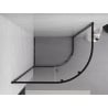 Mexen Exo asymmetrische halbrunde Duschkabine 120 x 90 cm, transparent, schwarz - 8131-120-090-70-00
