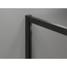 Mexen Exo asymmetrische, halbrunde Duschkabine, 100 x 80 cm, transparent, schwarz - 8131-100-080-70-00