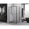 Mexen Exo Duschkabine Schiebetür 125 x 95 cm, transparent, schwarz - 8151-125-095-70-00