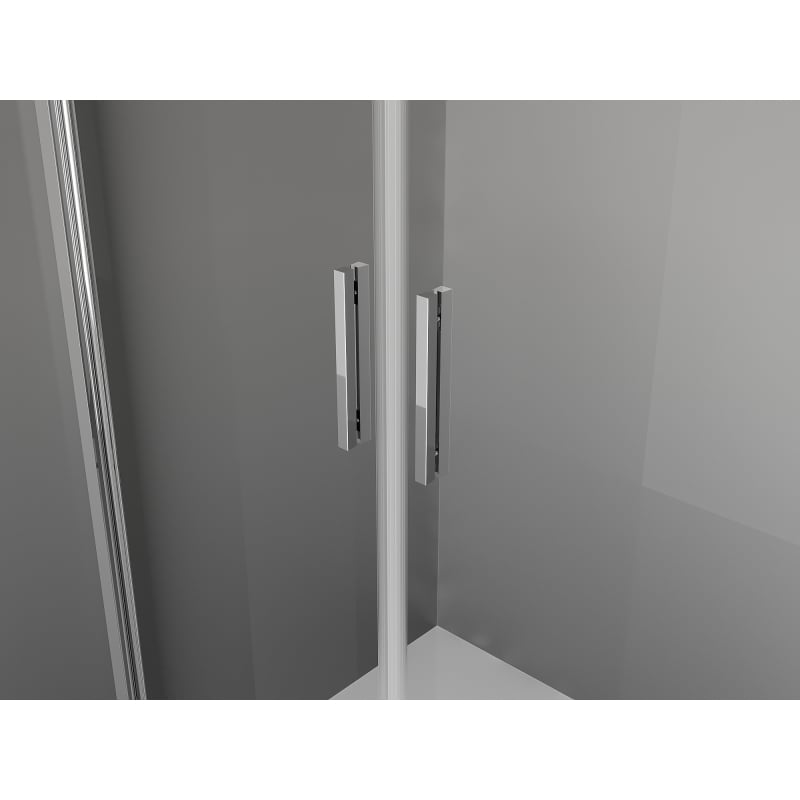 Mexen Exo Duschkabine schwenkbar 100 x 75 cm, transparent, Chrom - 8182-100-075-01-00