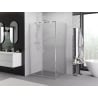 Mexen Exo Duschkabine Schwenkbar 100 x 80 cm, Transparent, Chrom - 8182-100-080-01-00