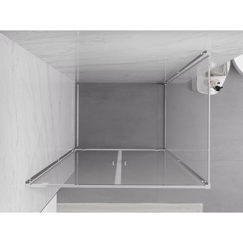 Mexen Exo Duschkabine, öffnend, 80 x 85 cm, transparent, Chrom - 8182-080-085-01-00