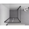 Mexen Exo Duschkabine schwenkbar 70 x 70 cm, transparent, schwarz - 8182-070-070-70-00