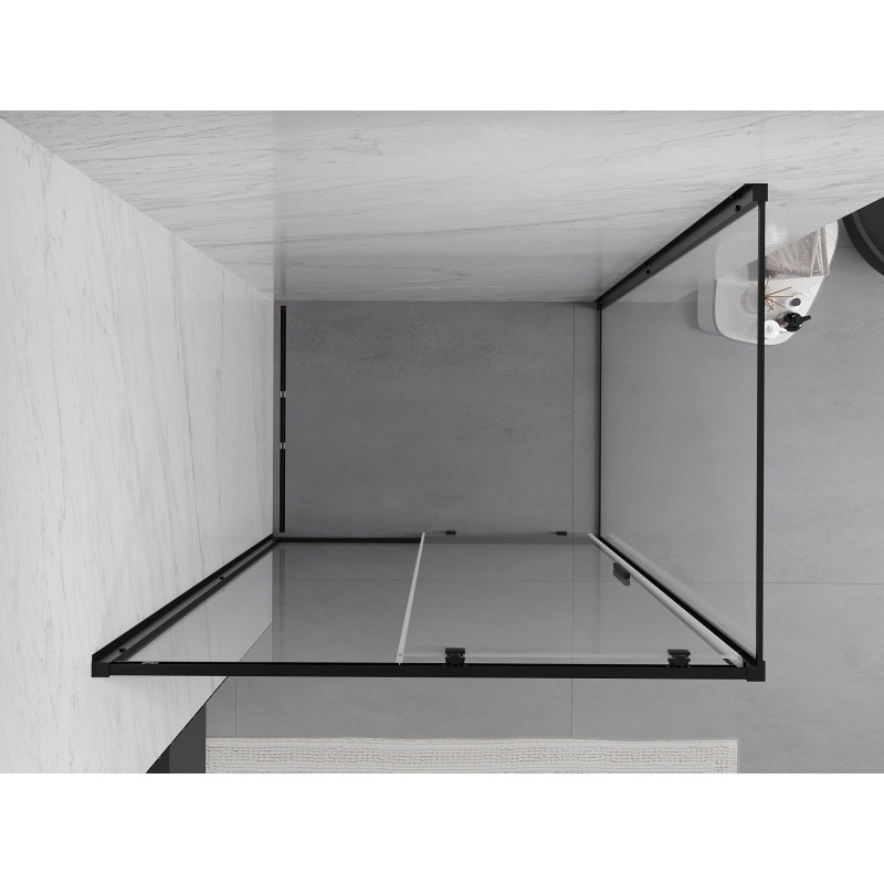 Mexen Exo Duschkabine Schiebetür 150 x 95 cm, transparent, schwarz - 8151-150-095-70-00