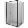 Mexen Exo Duschkabine schwenkbar 100 x 70 cm, transparent, schwarz - 8182-100-070-70-00