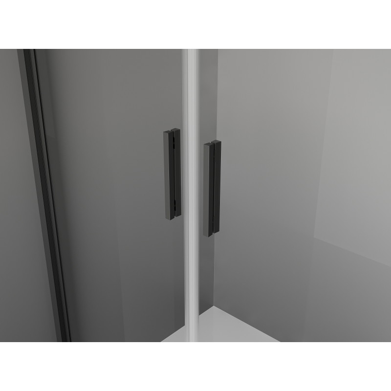 Mexen Exo-BR Duo Duschkabine Drehbar 90 x 75 cm, Transparent, Schwarz - 8182-090-075-70-00