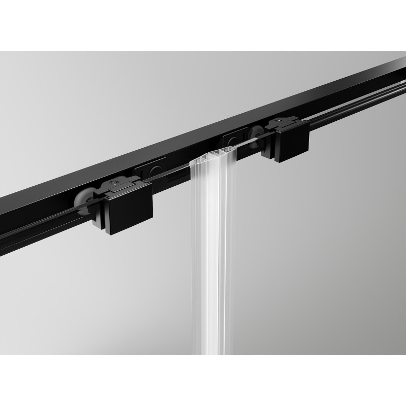 Mexen Exo-S Schiebeduschkabine 145 x 100 cm, transparent, schwarz - 8151-145-100-70-00