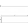 Mexen Uni 200 cm Waschtischplatte, weiß glänzend - 91AXX-2004-464-18-00