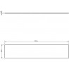 Mexen Uni Arbeitsplattenoberfläche 220 cm, weiß glänzend - 91AXX-2204-464-18-00