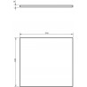 Mexen Uni Schrankplatte 50 cm, graumatt - 91AXX-0504-464-18-62