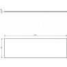 Mexen Uni Arbeitsplattenwaschtisch 150 cm, Grau Matt - 91AXX-1504-464-18-62