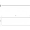 Mexen Uni Aufsatzplatte 160 cm, Grau Matt - 91AXX-1604-464-18-62
