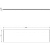 Mexen Uni Waschtischplatte 180 cm, graumatt - 91AXX-1804-464-18-62