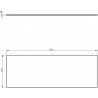Mexen Uni Waschtischplatte 130 cm, Graphit matt - 91AXX-1304-464-18-66