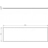 Mexen Uni Waschbeckenschrankplatte 150 cm, Graphit matt - 91AXX-1504-464-18-66