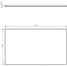 Mexen Uni Schrankplatte 80 cm, schwarzmatt - 91AXX-0804-464-18-71
