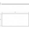 Mexen Uni Waschtischplatte 100 cm, Eiche - 91AXX-1004-464-18-81
