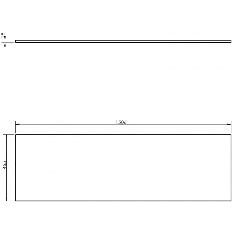 Mexen Uni Arbeitsplatte 150 cm, Eiche - 91AXX-1504-464-18-81