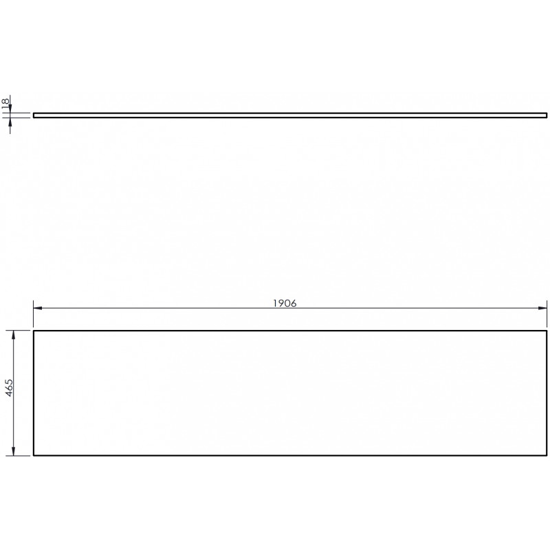 Mexen Uni Tischplatte 190 cm, Eiche - 91AXX-1904-464-18-81