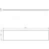 Mexen Uni Waschtischplatte 210 cm, Eiche - 91AXX-2104-464-18-81