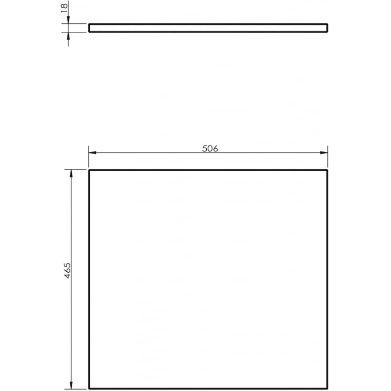 Mexen Uni Schrankplatte 50 cm, Nussbaum - 91AXX-0504-464-18-86