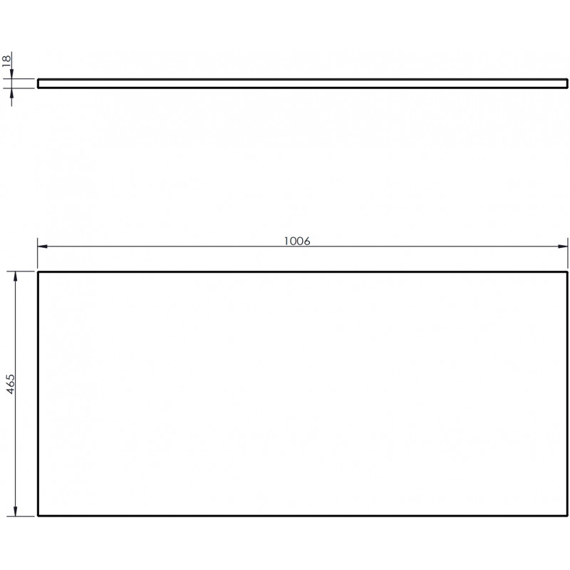 Mexen Uni Schrankplatte 100 cm, Nussbaum - 91AXX-1004-464-18-86