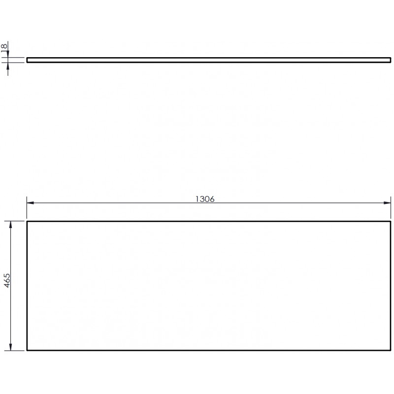 Mexen Uni Schrankaufsatz 130 cm, Nussbaum - 91AXX-1304-464-18-86