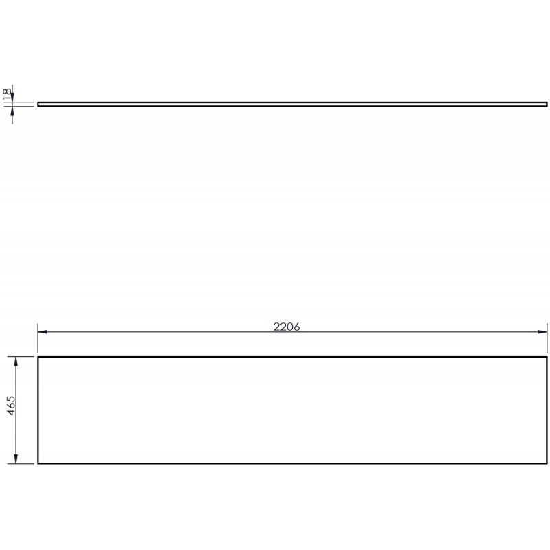 Mexen Uni Schrankplatte 220 cm, Nussbaum - 91AXX-2204-464-18-86