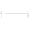 Mexen Orio Front des Badschranks 90 x 20 cm, Grau Matt - 91A10-0900-235-1-62