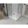 Mexen Lima faltbare Duschkabine 70 x 70 cm, transparent, schwarz + Flat-Duschtasse, weiß - 856-070-070-70-00-4010B