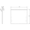 Mexen Orio Front des Badschrankkorpus 50 x 43,5 cm, Graphit Matt - 91A10-0500-470-1-66