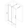 Mexen Velar Schiebeduschwand Walk-in 100 x 200 cm, transparent 8 mm, gebürstetes Gold - 871-100-000-03-55
