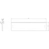 Mexen Rivel gerillter Front für Badmöbelkorpus 80 x 20 cm, weiß matt - 91A20-0800-235-1-01