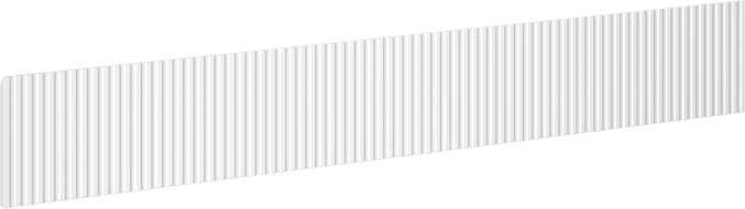 Mexen Rivel Front gerillt für den Badezimmerschrankkorpus 120 x 20 cm, weiß matt - 91A20-1200-235-1-01