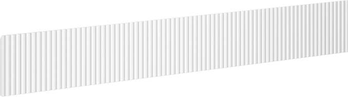 Mexen Rivel Front gerillt für den Korpus des Badezimmerschranks 140 x 20 cm, mattweiß - 91A20-1400-235-1-01