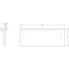 Mexen Rivel front gerillt für Badschrankkorpus 50 x 20 cm, Eiche - 91A20-0500-235-1-81