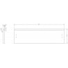 Mexen Rivel geriffelter Front für Badezimmerschrank 70 x 20 cm, Nussbaum - 91A20-0700-235-1-86