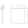 Mexen Rivel geriffelte Front für den Waschtischschrankkorpus 40 x 43,5 cm, graphit matt - 91A20-0400-470-1-66