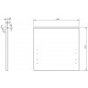 Mexen Rivel geriffelter Front für den Korpus des Badezimmerschranks 45 x 43,5 cm, Graphit Matt - 91A20-0450-470-1-66