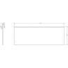 Mexen Rivel gerillte Front für Badezimmerschrank 120 x 43,5 cm, Graphit matt - 91A20-1200-470-1-66