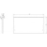 Mexen Rivel Front geriffelt für den Korpus des Badezimmer-Schranks 80 x 43,5 cm, Schwarz Matt - 91A20-0800-470-1-71