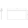 Mexen Rivel gerillter Front für den Korpus des Badezimmerschranks 90 x 43,5 cm, schwarz matt - 91A20-0900-470-1-71