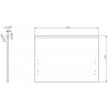 Mexen Rivel gefräste Front für Waschtischunterschrank 60 x 43,5 cm, Eiche - 91A20-0600-470-1-81