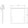 Mexen Rivel Front geriffelt für den Waschtischunterschrank 40 x 43,5 cm, Nussbaum - 91A20-0400-470-1-86