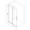 Mexen Velar L Schiebeduschwand Walk-in 120 x 200 cm, transparent 8 mm, gebürstetes Kupfer - 871-120-003-03-65