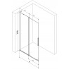 Mexen Velar L Duschwand schiebbar Walk-in 100 x 200 cm, satiniert 8 mm, gold gebürstet - 871-100-003-33-55