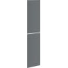 Mexen Rivel Front geriffelt für den Korpus des Badezimmerschranks 35 x 80 cm (2 Stk.), Graphit Matt - 91A21-1600-300-2-66